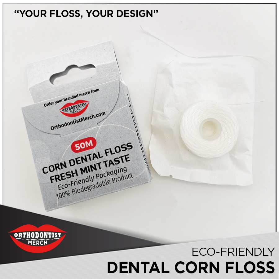 Dental Corn Floss Biodegradable Waxed & Minted OrthordontistMerch