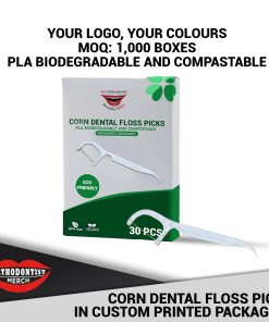 Floss Picks Biodegradable in Custom Printed Packaging <span class="imageintitle" data-title="Worldwide Delivery"><img src="https://www.orthodontistmerch.com/wp-content/uploads/2019/08/WWD-PNG-1.png" Title="hover title" alt="Alt Title" width="45px" /></span>