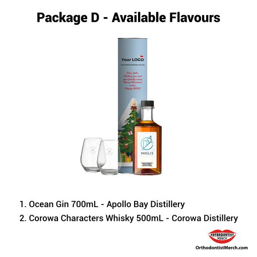 Package D: Australian Spirits With Custom Printed Logo Labels – Packed In Printed Cylinders + 2 Spiegelau Stemless Glasses Branded <span class="imageintitle" data-title="Australia Wide Delivery"><img src="https://www.orthodontistmerch.com/wp-content/uploads/2023/07/au1.png" width="45px" /></span> - Image 2