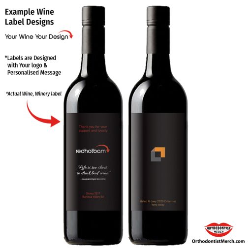 Package A: Australian Wines With Custom Printed Logo Labels <span class="imageintitle" data-title="Australia Wide Delivery"><img src="https://www.orthodontistmerch.com/wp-content/uploads/2023/07/au1.png" width="45px" /></span> - Image 2