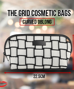 100143 - The Grid Toiletry - Unisex Curved Oblong