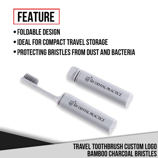 100224 - Travel Toothbrush Custom Logo Bamboo Charcoal Bristles - Image 8