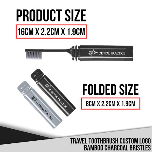 100224 - Travel Toothbrush Custom Logo Bamboo Charcoal Bristles - Image 5