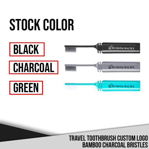 100224 - Travel Toothbrush Custom Logo Bamboo Charcoal Bristles - Image 6