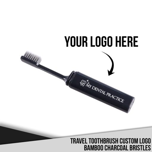 100224 - Travel Toothbrush Custom Logo Bamboo Charcoal Bristles - Image 3