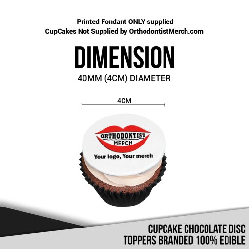 100226 – Cupcake Chocolate Disc Toppers Branded 100% Edible - Image 7