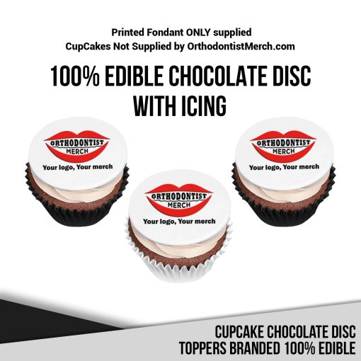 100226 – Cupcake Chocolate Disc Toppers Branded 100% Edible - Image 9